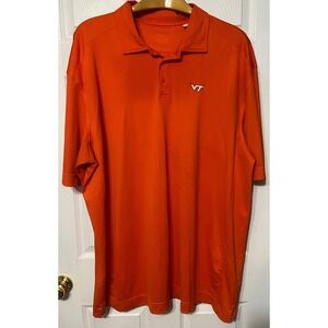 Orange VT Virginia Tech Hokies Mens Polo Shirt 4XT Golf Casual Apparel